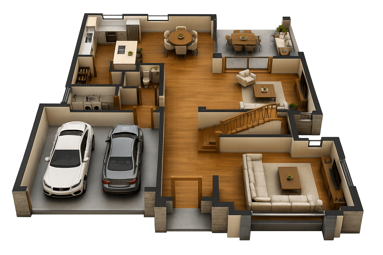 Plano 2D a 3D